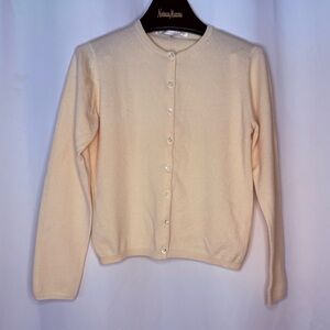 Cashmeres Cashmere Cream Button-Up Cardigan